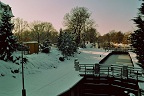 Schleuse im Winter Königs Wusterhausen